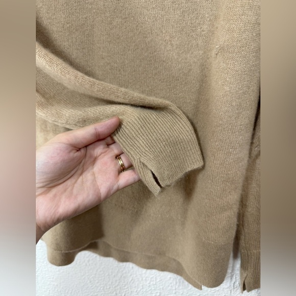 Halogen 100% Cashmere Crewneck Pullover Sweater Women’s Small Neutral Tone Cozy - Picture 4 of 13